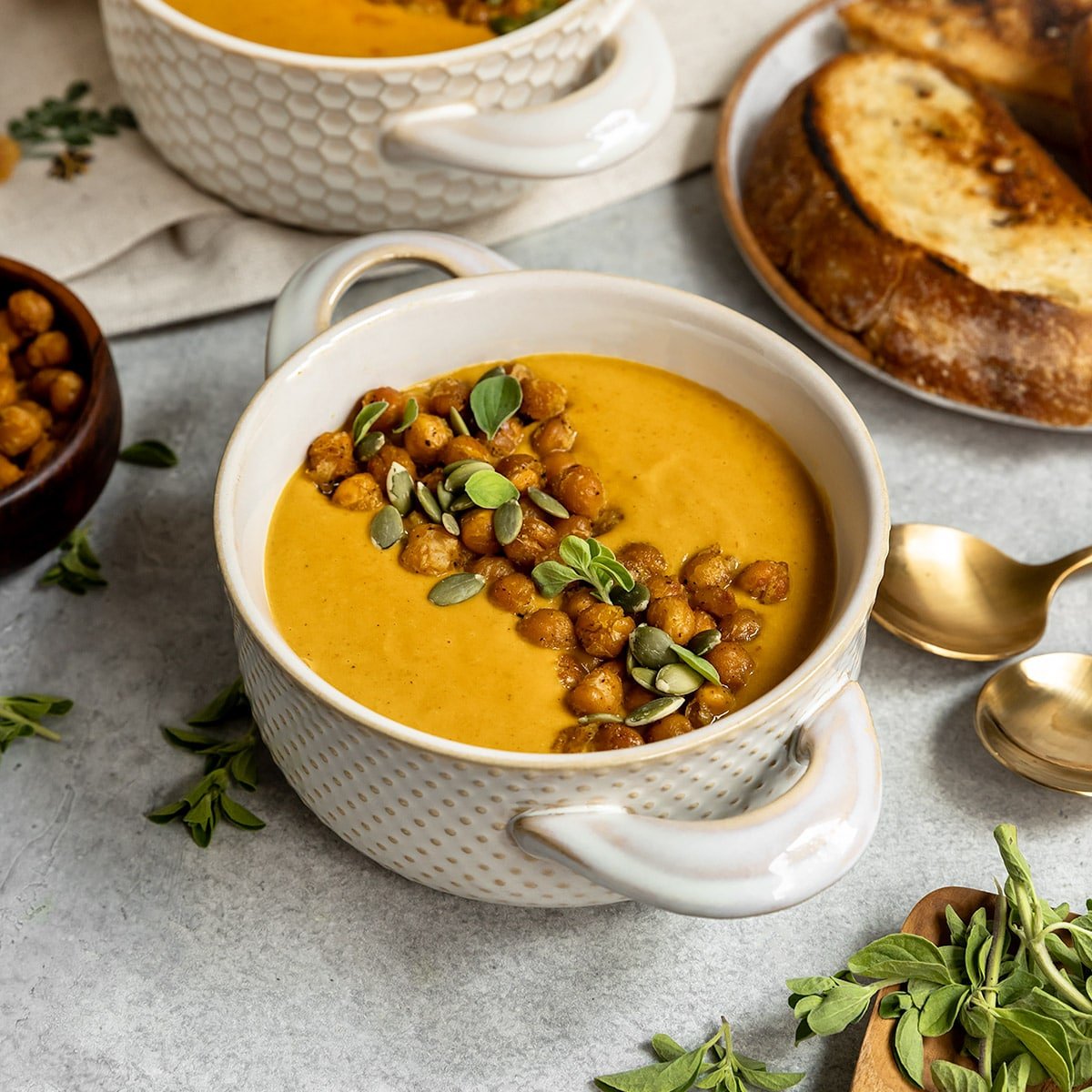 Easy Vegan Roasted Cauliflower Carrot Soup Recipe